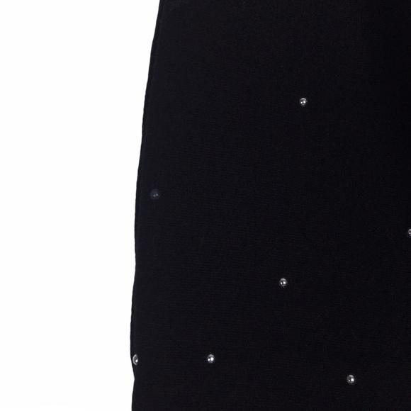 WHITE HOUSE BLACK MARKET Skirt Pencil Studs Ponte Minimalist Metallic Size 0 - Picture 8 of 10